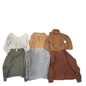 Multi-coloured knitted sweaters bundle - 6 pieces #sweaterweather